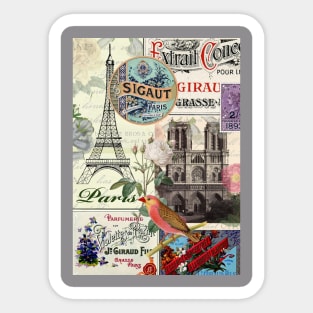 Paris landmarks Sticker